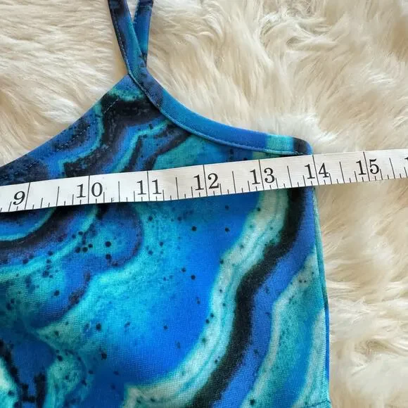 Y2K Torn by Ronny Kobo Patterned Cutout Bodycon Dress XS Paris Hilton - Picture 12 of 14